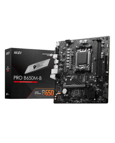 Материнская плата MSI PRO B650M-B B650, AM5, 2*DDR5, 1*PCIEx16, 1*PCIEx1, 1*M.2, 6*USB3.2Gen1, 6*USB2.0, 4*SATA3.0, 1G, VGA, HDM