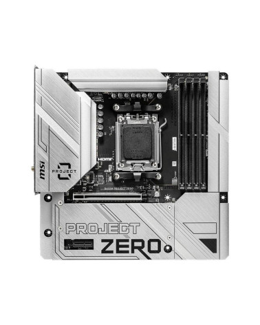 Материнская плата MSI B650M PROJECT ZERO B650, AM5, 4*DDR5, 1*PCIEx16, 1*PCIEx1, 2*M.2, 3*TypeC, 3*USB3.2Gen2, 4*USB3.2Gen1, 6*U