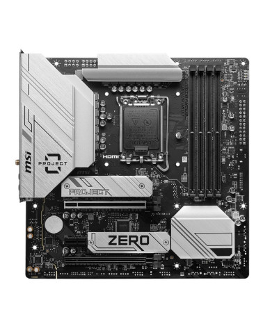 Материнская плата MSI B760M PROJECT ZERO B760, LGA1700, 4*DDR5, 2*PCIEx16, 1*PCIEx1, 2*M.2, 2*TypeC, 3*USB3.2Gen2, 2*USB3.2Gen1,