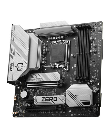 Материнская плата MSI B760M PROJECT ZERO B760, LGA1700, 4*DDR5, 2*PCIEx16, 1*PCIEx1, 2*M.2, 2*TypeC, 3*USB3.2Gen2, 2*USB3.2Gen1,