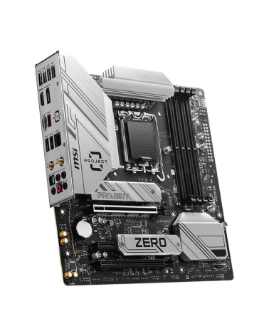 Материнская плата MSI B760M PROJECT ZERO B760, LGA1700, 4*DDR5, 2*PCIEx16, 1*PCIEx1, 2*M.2, 2*TypeC, 3*USB3.2Gen2, 2*USB3.2Gen1,