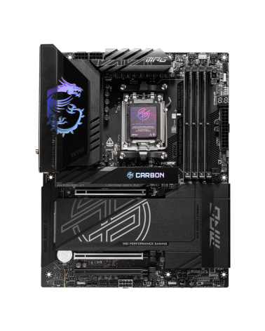 Материнская плата MSI MPG X870E CARBON WIFI X870E, AM5, 4*DDR5, 3*PCIEx16, 4*M.2, 2*TypeC, 9*USB3.2Gen2, 4*USB3.2Gen1, 4*USB2.0,