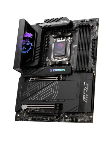 Материнская плата MSI MPG X870E CARBON WIFI X870E, AM5, 4*DDR5, 3*PCIEx16, 4*M.2, 2*TypeC, 9*USB3.2Gen2, 4*USB3.2Gen1, 4*USB2.0,