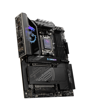 Материнская плата MSI MPG X870E CARBON WIFI X870E, AM5, 4*DDR5, 3*PCIEx16, 4*M.2, 2*TypeC, 9*USB3.2Gen2, 4*USB3.2Gen1, 4*USB2.0,