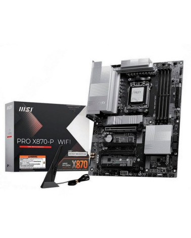 Материнская плата MSI PRO X870-P WIFI X870, AM5, 4*DDR5, 4*PCIEx16, 3*M.2, 3*TypeC, 2*USB3.2Gen2, 4*USB3.2Gen1, 8*USB2.0, 4*SATA