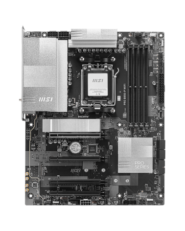 Материнская плата MSI PRO B850-P WIFI B850, AM5, 4*DDR5, 4*PCIEx16, 3*M.2, 3*TypeC, 1*USB3.2Gen2, 5*USB3.2Gen1, 8*USB2.0, 4*SATA