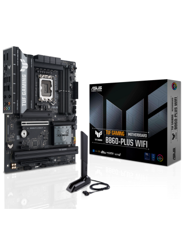 Материнская плата ASUS TUF GAMING B860-PLUS WIFI LGA1851 ATX 4xDDR5 2xPCIEx16 PCIEx1 3xM.2 USB-C DP HDMI 2.5GLAN Wi-Fi 7