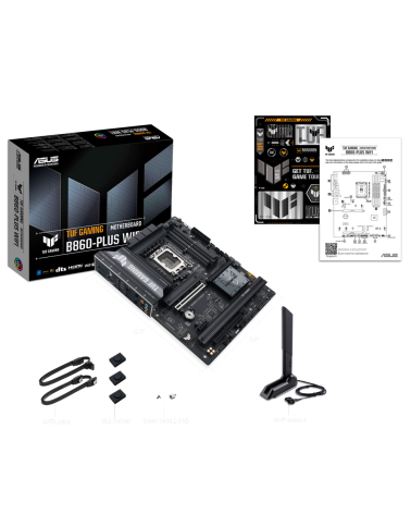 Материнская плата ASUS TUF GAMING B860-PLUS WIFI LGA1851 ATX 4xDDR5 2xPCIEx16 PCIEx1 3xM.2 USB-C DP HDMI 2.5GLAN Wi-Fi 7