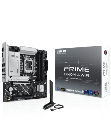 Материнская плата ASUS PRIME B860M-A WIFI LGA1851 mATX 4xDDR5 2xPCIEx16 PCIEx1 2xM.2 USB-C 2xDP HDMI 2.5GLAN Wi-Fi 6Е