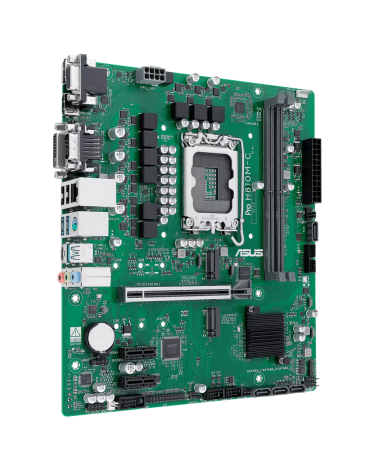 Материнская плата ASUS PRO H810M-C-CSM LGA1851 mATX 2xDDR5 PCIEx16 2xPCIEx1 2xM.2 USB-C DP HDMI DVI VGA GLAN