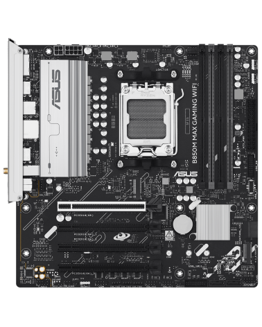 Материнская плата ASUS B850M MAX GAMING WIFI AM5 mATX 4xDDR5 4xPCIEx16 3xM.2 USB-C DP HDMI GLAN Wi-Fi 6