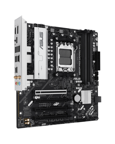 Материнская плата ASUS B850M MAX GAMING WIFI AM5 mATX 4xDDR5 4xPCIEx16 3xM.2 USB-C DP HDMI GLAN Wi-Fi 6