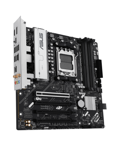 Материнская плата ASUS B850M MAX GAMING WIFI AM5 mATX 4xDDR5 4xPCIEx16 3xM.2 USB-C DP HDMI GLAN Wi-Fi 6