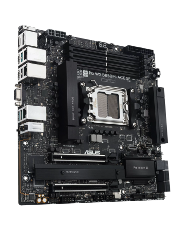 Материнская плата ASUS PRO WS B850M-ACE SE AM5 mATX 4xDDR5 2xPCIEx16 2xM.2 2хUSB-C DP HDMI VGA 10GLAN 2.5GLAN