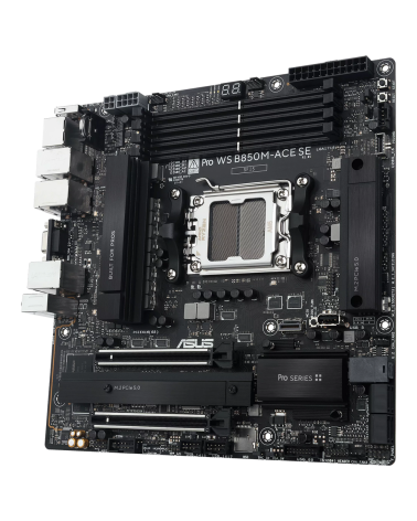 Материнская плата ASUS PRO WS B850M-ACE SE AM5 mATX 4xDDR5 2xPCIEx16 2xM.2 2хUSB-C DP HDMI VGA 10GLAN 2.5GLAN