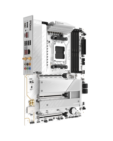 Материнская плата Sapphire B850A PURE WIFI7 B850, AM5, 4*DDR5, 3*PCIEx16, 3*M.2, 2*TypeC, 3*USB3.2Gen2, 2*USB3.2Gen1, 6*USB2.0, 