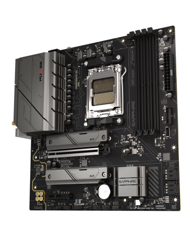 Материнская плата Sapphire B850M PULSE WIFI B850, AM5, 4*DDR5, 1*PCIEx16, 1*PCIEx4, 2*M.2, 2*TypeC, 4*USB3.2Gen1, 10*USB2.0, 4*S