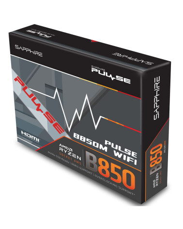 Материнская плата Sapphire B850M PULSE WIFI B850, AM5, 4*DDR5, 1*PCIEx16, 1*PCIEx4, 2*M.2, 2*TypeC, 4*USB3.2Gen1, 10*USB2.0, 4*S