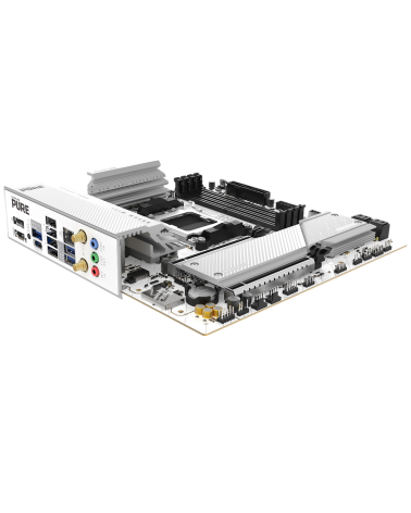 Материнская плата Sapphire B850M PURE WIFI B850, AM5, 4*DDR5, 2*PCIEx16, 2*M.2, 2*TypeC, 3*USB3.2Gen2, 2*USB3.2Gen1, 6*USB2.0, 4