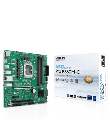 Материнская плата ASUS PRO B860M-C-CSM LGA1851 mATX 4xDDR5 2xPCIEx16 PCIEx1 USB-C 2xDP HDMI 2xM.2 GLAN