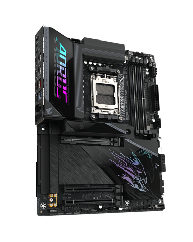 Материнская плата Gigabyte X870E AORUS PRO X3D X870E, AM5, 4*DDR5, 3*PCIEx16, 4*M.2, 2*TypeC, 5*USB3.2Gen2, 7*USB3.2Gen1, 4*USB2