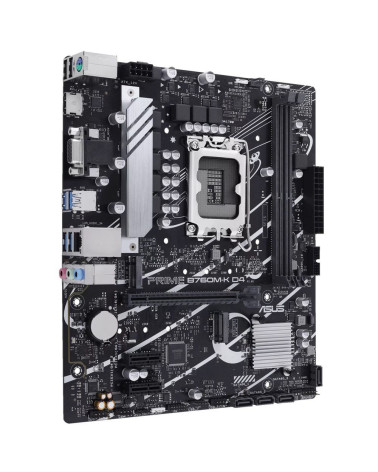Материнская плата ASUS PRIME B760M-K D4 LGA1700 mATX 2xDDR4 PCIEx16 2xPCIEx1 2xM.2 HDMI VGA 2.5GLAN