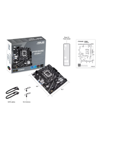 Материнская плата ASUS PRIME B760M-F LGA1700 mATX 2xDDR5 PCIEx16 PCIEx1 2xM.2 HDMI GLAN