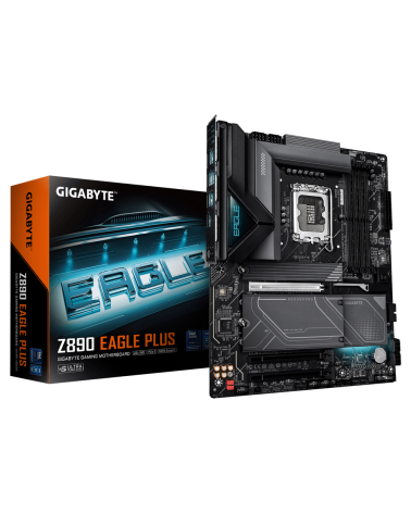 Материнская плата Gigabyte Z890 EAGLE PLUS Z890, LGA1851, 4xDDR5, 3*PCI-Ex16,4*M.2,1*Type-C  2*USB3.2Gen2, 5*USB3.2Gen1, 8*USB2.