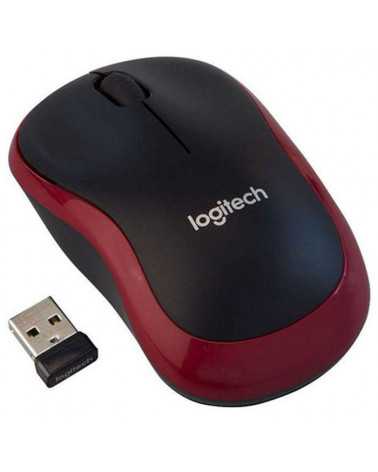 Мышь беспроводная Logitech M185 Red красная, оптическая, 1000dpi, 2.4GHz, USB-ресивер Logitech Unifying®