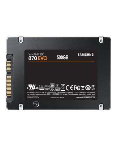 Твердотельный накопитель SSD Samsung 870 EVO MZ-77E500 500GB 2.5" Client SATA 6Gb/s, 560/530, MTBF 1.5M, 3D V-NAND TLC,  512MB, 