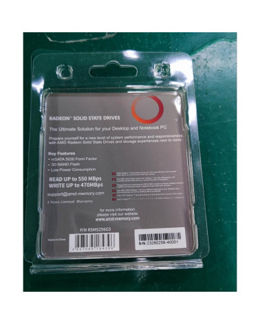 Твердотельный накопитель SSD AMD Radeon 256GB Client SSD mSATA 3D NAND Retail R5MS256G5
