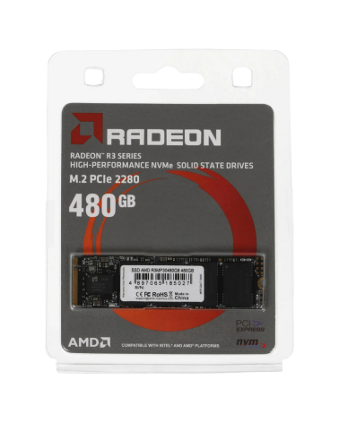 Твердотельный накопитель SSD AMD Radeon R3 Series M2.2280 480GB
