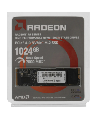 Твердотельный накопитель SSD AMD Radeon R3 Series M2.2280 1024GB