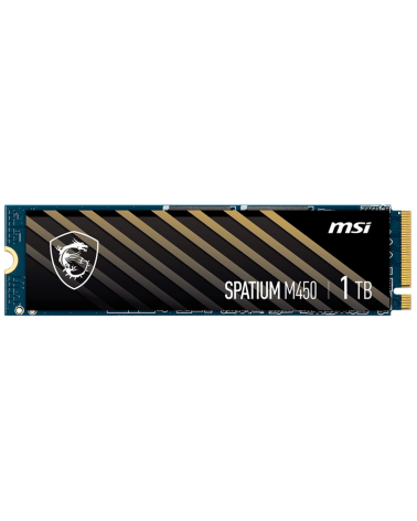 Твердотельный накопитель SSD MSI M.2 2280 1TB SPATIUM M450 Client  S78-440L0M0-P83, PCIe Gen4x4 with NVMe,  3D TLC, R/ W 3400/ 2