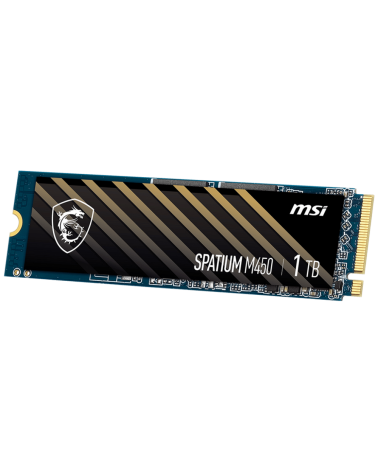 Твердотельный накопитель SSD MSI M.2 2280 1TB SPATIUM M450 Client  S78-440L0M0-P83, PCIe Gen4x4 with NVMe,  3D TLC, R/ W 3400/ 2