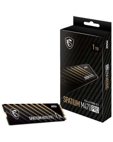Твердотельный накопитель SSD MSI M.2 2280 1TB SPATIUM M470 PRO Client SSD S78-440L0J0-P83, PCIe Gen4x4 with NVMe