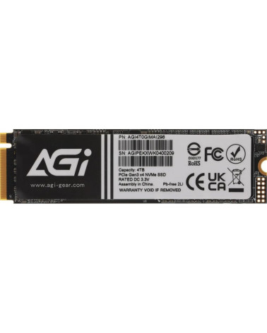 Твердотельный накопитель SSD AGI AI298 M.2 PCIe 4TB RETAIL-Color Box