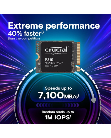Твердотельный накопитель SSD Crucial P310 1TB PCIe Gen4 NVMe 2230 M.2 SSD CT1000P310SSD2