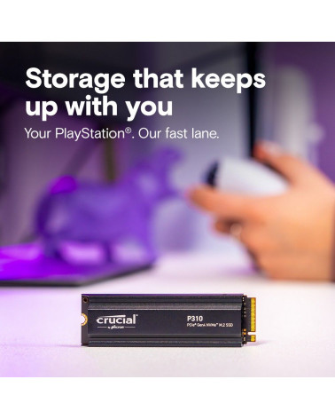 Твердотельный накопитель SSD Crucial P310 1TB PCIe Gen4 NVMe 2280 M.2 SSD with heatsink CT1000P310SSD5