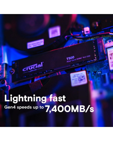 Твердотельный накопитель SSD Crucial T500 2TB PCIe Gen4 NVMe M.2 SSD CT2000T500SSD8