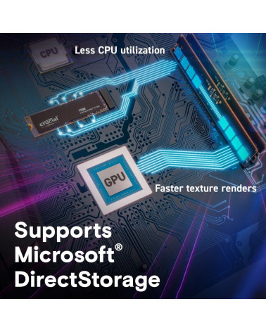 Твердотельный накопитель SSD Crucial T500 2TB PCIe Gen4 NVMe M.2 SSD CT2000T500SSD8