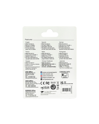 Твердотельный накопитель SSD Patriot PCIe 3.0 x4 256GB P300P256GM28 P300 M.2 2280