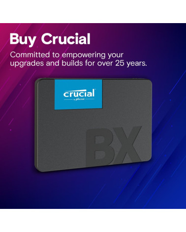 Твердотельный накопитель SSD Crucial 2.5" 4000GB BX500 Client SSD CT4000BX500SSD1 7mm, SATA3, 3D TLC, R/W 560/510MB/s, IOPs 95 T