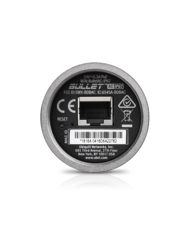 Точка доступа Wi-Fi Ubiquiti Bullet AC IP67 |BULLETAC-IP67| Ubiquiti радиоустройство 2.4/5 ГГц, airMAX ac, 20 дБм, 1x N-type, |B