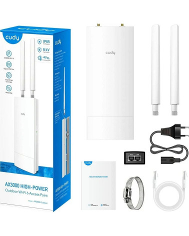 Точка доступа Wi-Fi CUDY AX3000 High Power WiFi 6 Outdoor Access Point AX3000 High Power WiFi 6 Outdoor Access Point