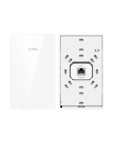 Точка доступа Wi-Fi CUDY AX3000 Gigabit Wall-Plate Wi-Fi 6 Access Point AX3000 Dual Band Wi-Fi 6 Wall Plate Access Point, Chipse