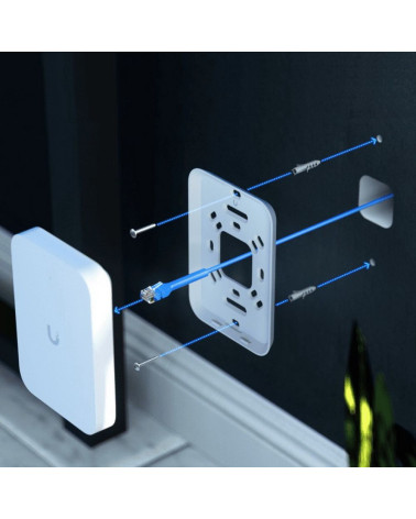 Точка доступа Wi-Fi Ubiquiti UniFi 7 AP In-Wall 2,4+5 ГГц, Wi-Fi 7, 2х2 MU-MIMO, 3х 2.5G RJ45