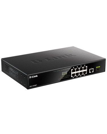 Коммутатор D-Link DGS-1010MP/A1A Неуправляемый коммутатор с 9 портами 10/100/1000Base-T, 1 портом 1000Base-X SFP, функцией энерг