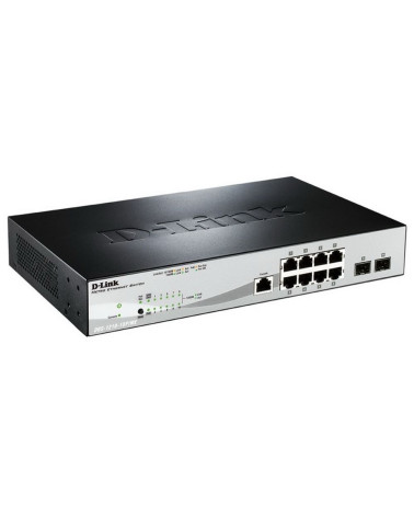 Коммутатор D-Link DGS-1210-10P/ME/A1A Управляемый коммутатор 2 уровня с 8 портами 10/100/1000Base-T с поддержкой PoE и 2 портами