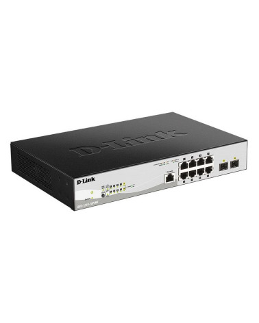 Коммутатор D-Link DGS-1210-10P/ME/B1A Управляемый коммутатор 2 уровня с 8 портами 10/100/1000Base-T с поддержкой PoE и 2 портами